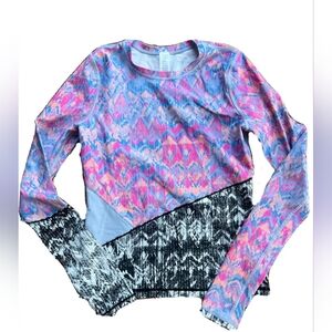 Ivivva UV Coastal Tide Rashie Swim, Rashguard Shirt Sz10